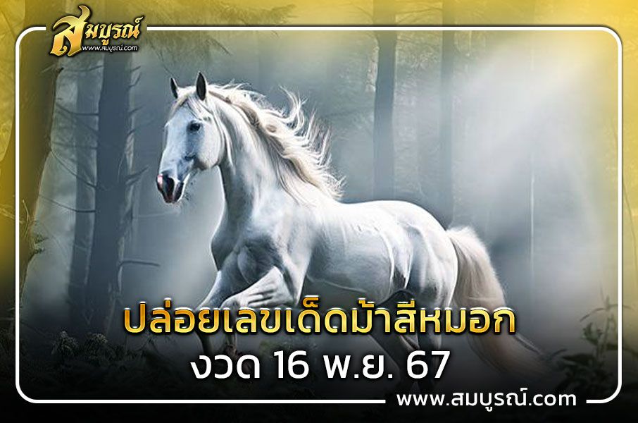 ปล่อยเลขเด็ด ม้าสีหมอก งวด 16 พ.ย. 67